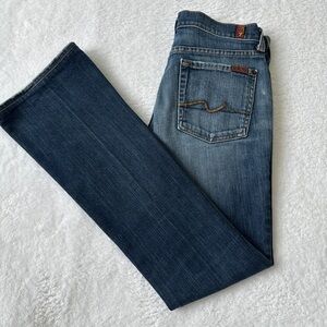 7 For All Mankind CA34460 Low Rise Bootcut Jeans Medium Wash Size 27